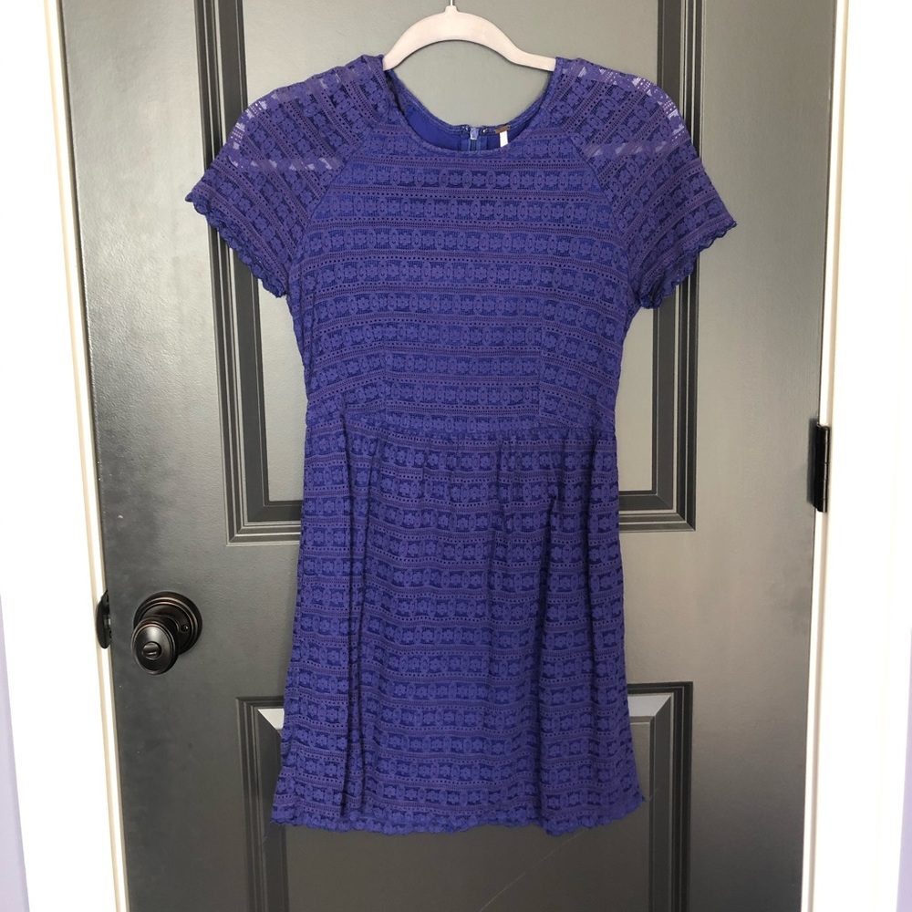 Free People Blue Lace Dress